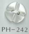 PH242 Bouton en coquillage en forme de fleur à 2 trous