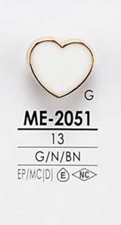 ME2051 Bouton métallique en forme de cœur pour teinture