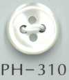 PH310 Bouton en nacre à 4 trous avec rebord