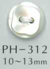PH312 Bouton en nacre taille diamant à deux trous
