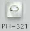 PH321 Bouton carré rainuré à 2 trous en coquille