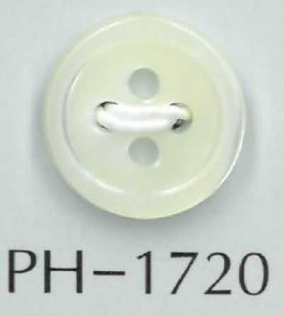 PH1720 Bouton en coquillage taille 17, épaisseur 2 mm