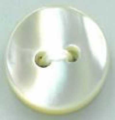 T1043 Bouton plat en nacre à 2 trous de 3 mm d’épaisseur