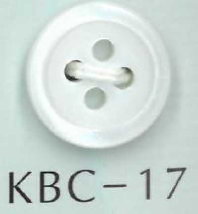 KBC-17 BIANCO BOUTON EN NACRE 4 TROUS TAILLE 17
