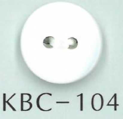 KBC-104 BIANCO Bouton plat en coquillage à 2 trous