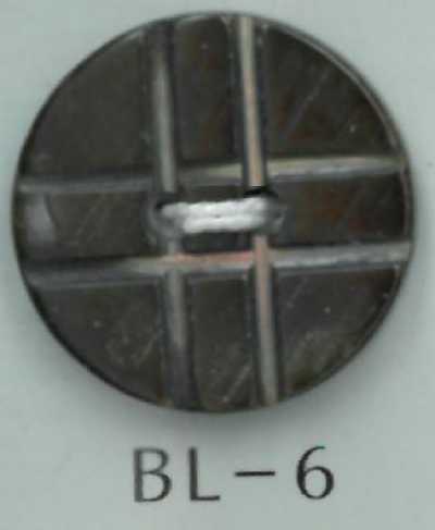 BL-6 Bouton coquillage croisé à 2 trous