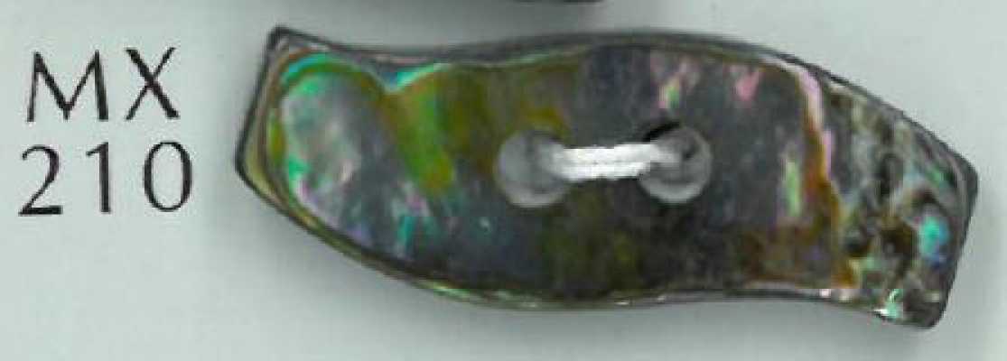 MX210 Bouton coquille courbe Duffle à 2 trous