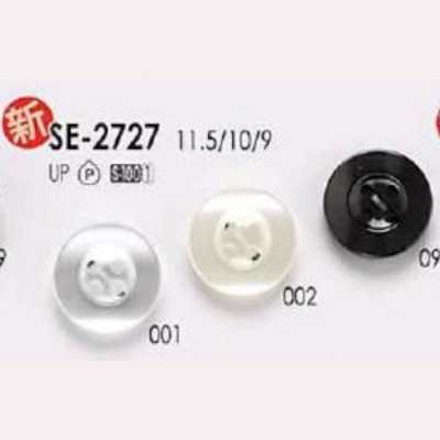 SE2727 Bouton en résine polyester à 4 trous avec trous sur le devant