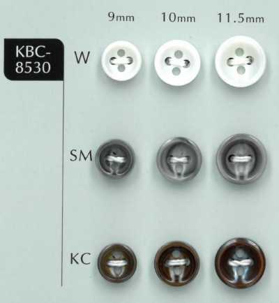 KBC-8530 Bouton en coquillage concave à 4 trous, 3 mm d’épaisseur