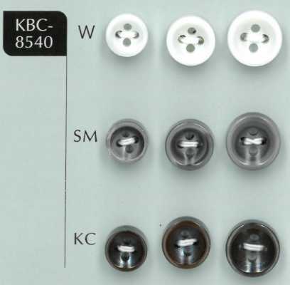 KBC-8540 Bouton en coquillage à 4 trous, épaisseur 4 mm, à fossettes