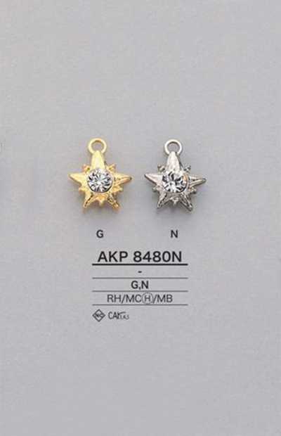 AKP8480N Tirette de fermeture éclair en strass en forme d'étoile