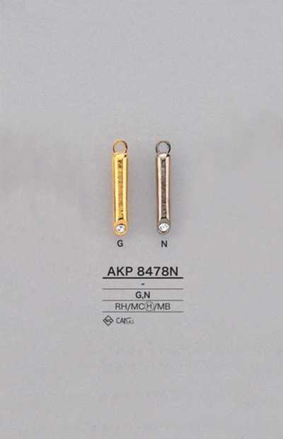 AKP8478N Languette de fermeture à glissière cylindrique en strass