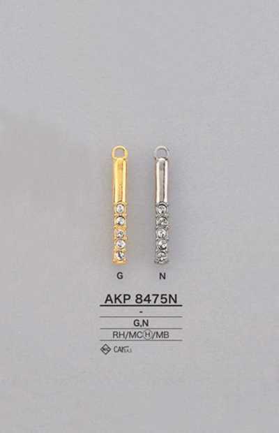 AKP8475N Languette cylindrique de fermeture éclair en strass