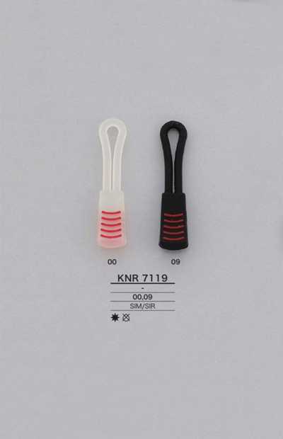 KNR7119 Embout de fermeture à glissière en silicone (tirant)