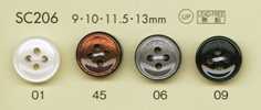 SC206 DAIYA BUTTONS Série HYPER DURABLE résistante aux chocs Boutons en polyester façon coquille