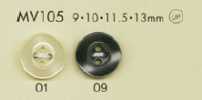 MV105 DAIYA BUTTONS Bouton en polyester style nacre