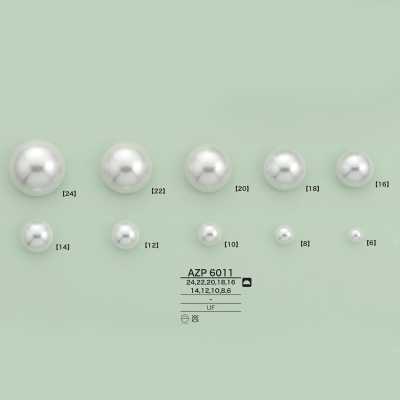 AZP6011 Perles nacrées (demi-rondes)