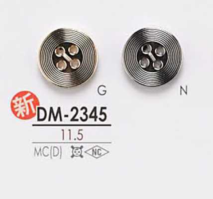 DM2345 Bouton métallique à 4 trous