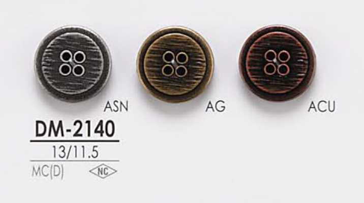 DM2140 Bouton en métal à 4 trous pour vestes et costumes