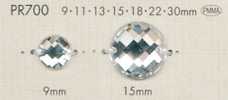 PR700 Bouton transparent taillé diamant