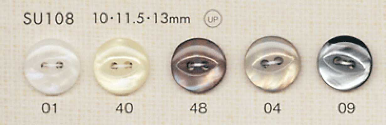 SU108 DAIYA BUTTONS Bouton en polyester aspect nacre