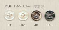 MS8 DAIYA BUTTONS Boutons en polyester style nacre