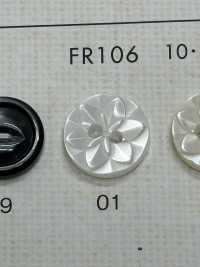 FR106 DAIYA BUTTONS Bouton En Polyester Façon Coquillage (Motif Fleuri) DAIYA BUTTON Sous-photo