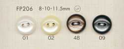 FP206 DAIYA BUTTONS Boutons en polyester style nacre