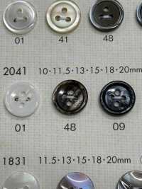 2041 DAIYA BUTTONS Bouton En Polyester Façon Coquillage DAIYA BUTTON Sous-photo