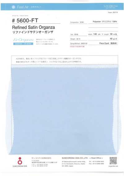 5600-FT Organza satinée raffinée