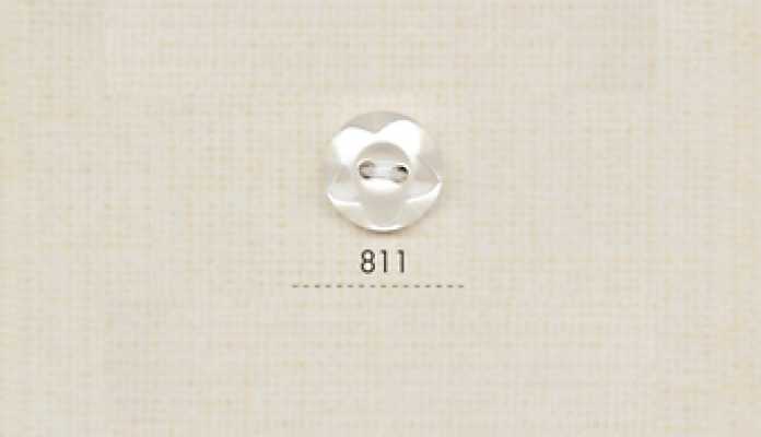 811 DAIYA BUTTONS Bouton en polyester aspect coquillage à deux trous (fleur 3D)