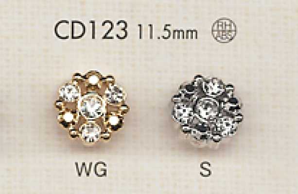 CD123 Bouton bijou en strass