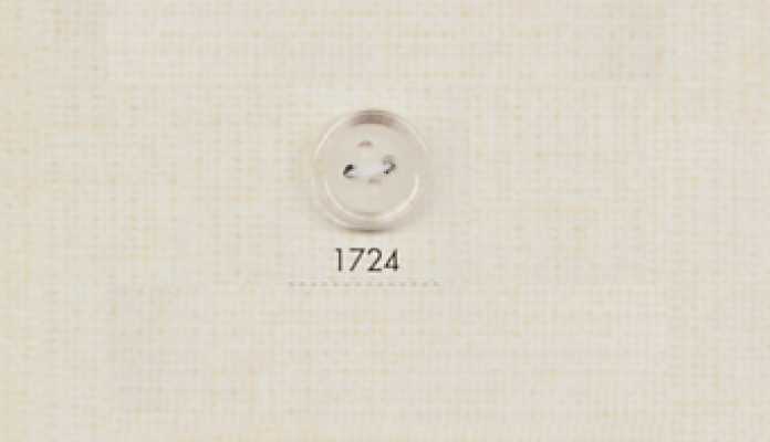 DAIYA BUTTONS Bouton Polyester 4 Trous (Mat Transparent)
