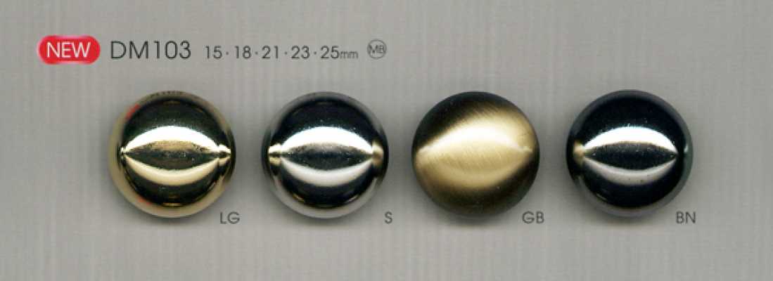 DM103 Bouton métallique simple pour chemises et vestes