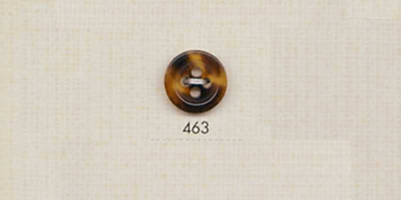 463 DAIYA BUTTONS Bouton en polyester style corne de buffle à quatre trous (marron)