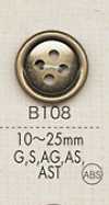 B108 Boutons métalliques simples et riches en couleurs pour chemises et vestes