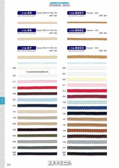 116-8002 Polyester Mukade M env. 3 mm