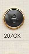 207GK Bouton de chemise en plastique simple à 4 trous