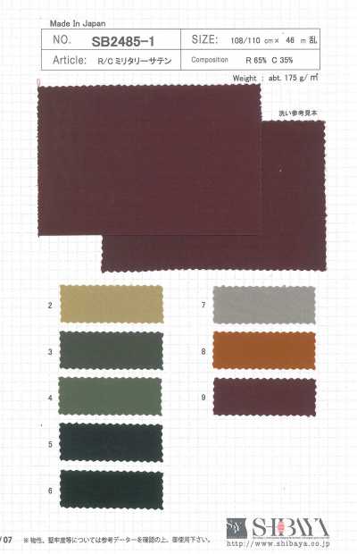 SB2485-1 Satin militaire en rayonne/coton