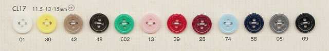 CL17 Bouton en plastique pailleté à quatre trous pour chemises et chemisiers