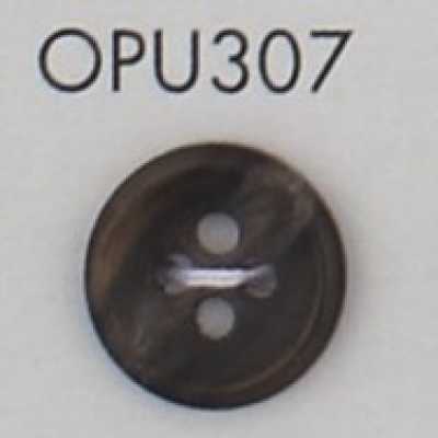 OPU307 Bouton en polyester à quatre trous style écaille de tortue