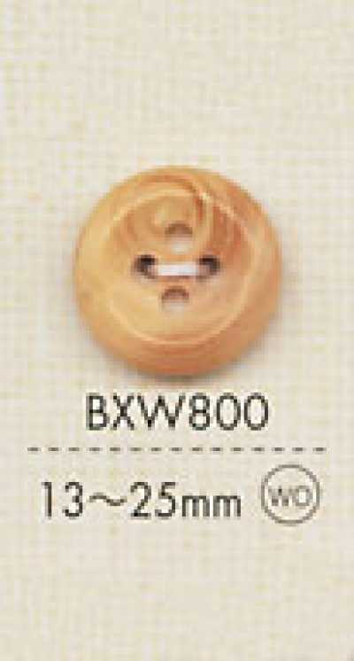 BXW800 Bouton à quatre trous en bois naturel