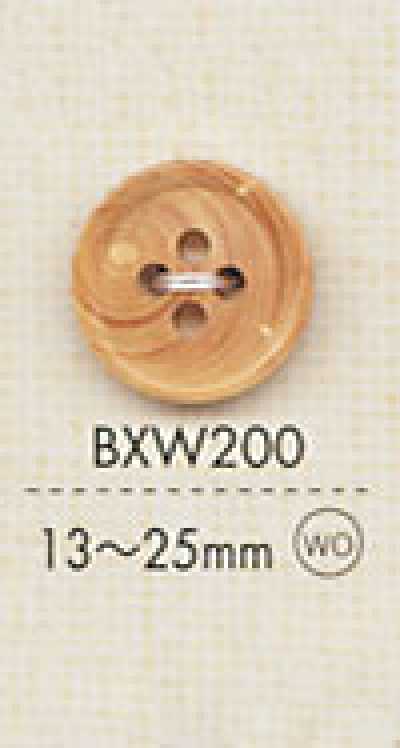 BXW200 Bouton en bois naturel à quatre trous