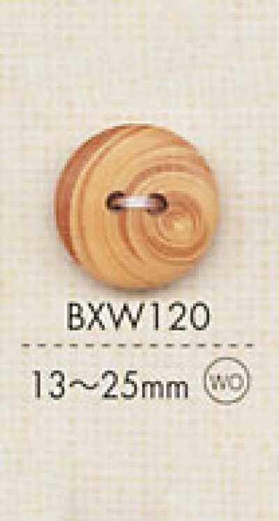 BXW120 Bouton en bois naturel à 2 trous