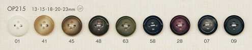 OP215 Bouton luxueux en polyester style corne de buffle à 4 trous