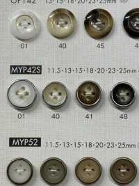 MYP42S Bouton En Polyester Argenté à 4 Trous Semblable à Un Buffle DAIYA BUTTON(DAIYA BUTTON) Sous-photo