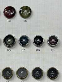MYP42S Bouton En Polyester Argenté à 4 Trous Semblable à Un Buffle DAIYA BUTTON(DAIYA BUTTON) Sous-photo