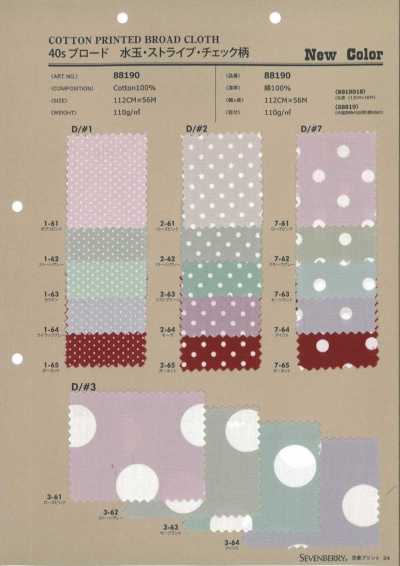 88190 SEVENBERRY® Popeline 205 fils à pois, rayures et carreaux