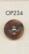 OP234 Bouton en polyester 4 trous style corne de buffle mate