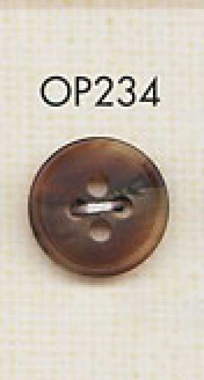 OP234 Bouton en polyester 4 trous style corne de buffle mate